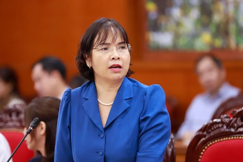 Phó Cục trưởng Cục Quản lý đất đai Đoàn Thị Thanh Mỹ. Ảnh: TRƯỜNG GIANG IMG_0397.jpeg