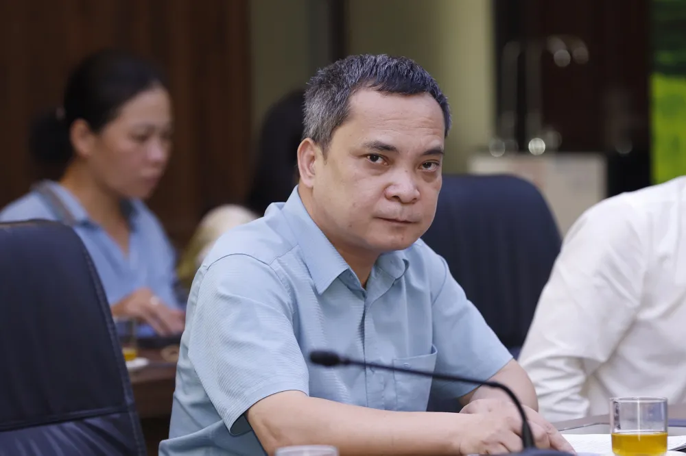 Phó Cục trưởng Cục Trồng trọt và bảo vệ thực vật Nghiêm Quang Tuấn thông tin tại hội nghị. Ảnh: MAI XUÂN NGHIÊM Cục phó Cục TT.jpeg