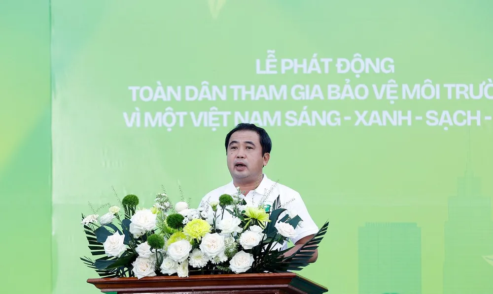 Quyền Bộ trưởng Bộ Nông nghiệp và Môi trường Trần Đức Thắng phát biểu. Ảnh: KHƯƠNG TRUNG IMG_1591.jpeg