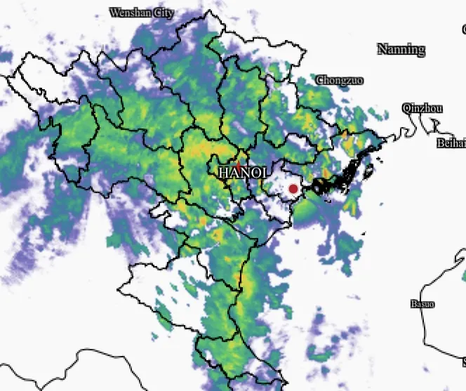 Ảnh radar thời tiết cho thấy thời tiết ở phía Bắc nước ta đang rất xấu và nguy hiểm (cập nhật chiều 29-9 từ Trung tâm Dự báo khí tượng - thủy văn quốc gia) IMG_2838.jpeg