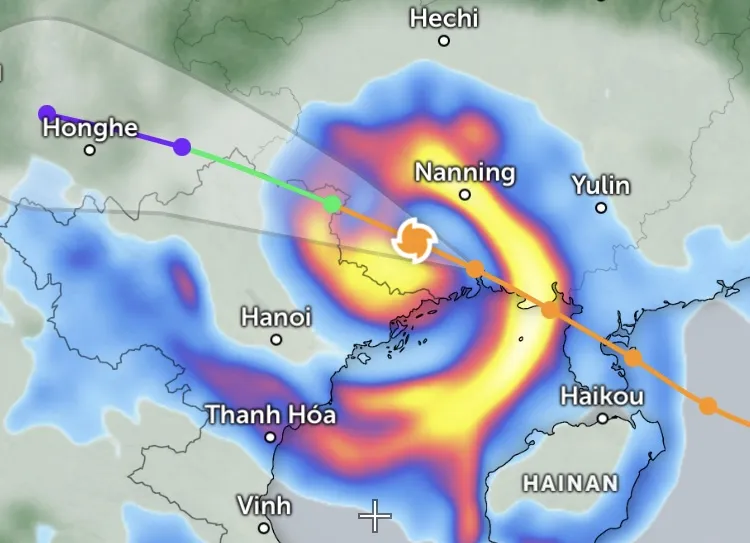 Satellite image of the center of storm No. 11 at 6:00 a.m. on October 6 according to US forecast sources IMG_3178.jpeg