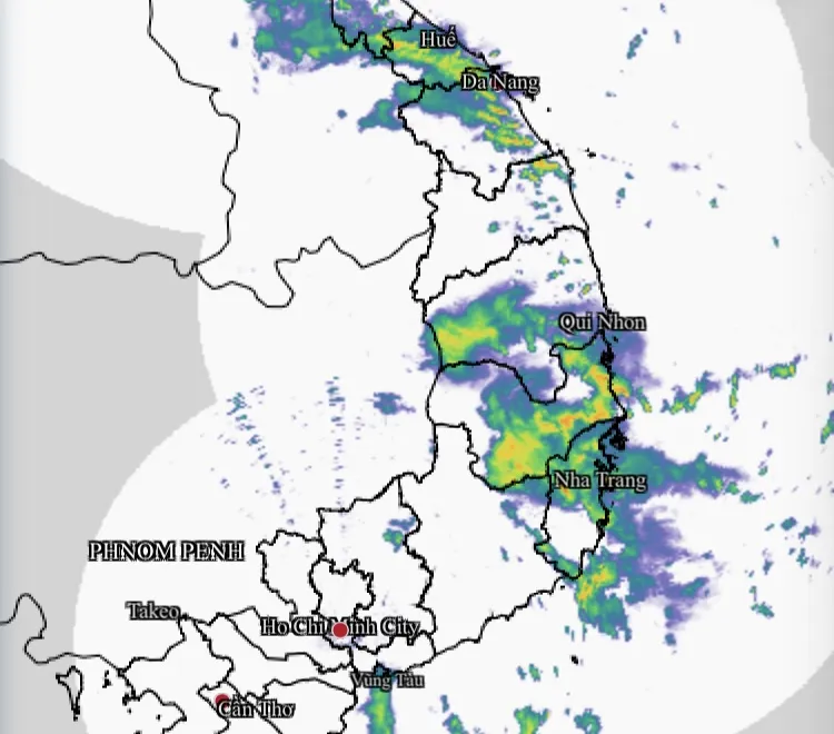 Ảnh radar thời tiết lúc 7 giờ với các ổ mưa dông đang tập trung ở miền Trung IMG_3616.jpeg