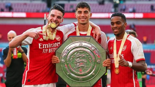Rice,Havertz và Timber cùng danhhiệu đầu tiên ở Arsenal