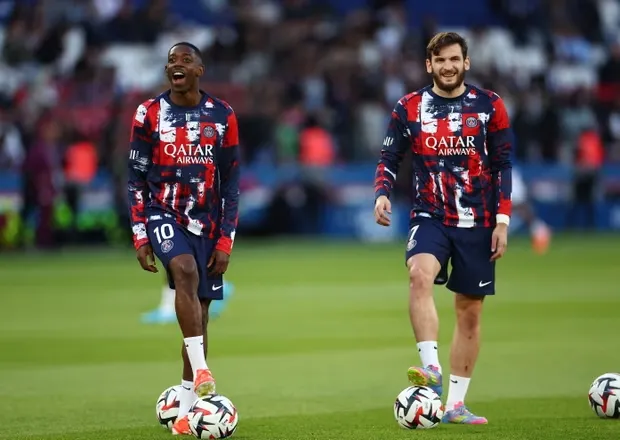 Ousmane Dembélé và Khvicha Kvaratskhelia là những nhân tố chủ chốt trong hành trình tiến vào chung kết của PSG. Ảnh: Abdul Saboor/Reuters 5573.jpg
