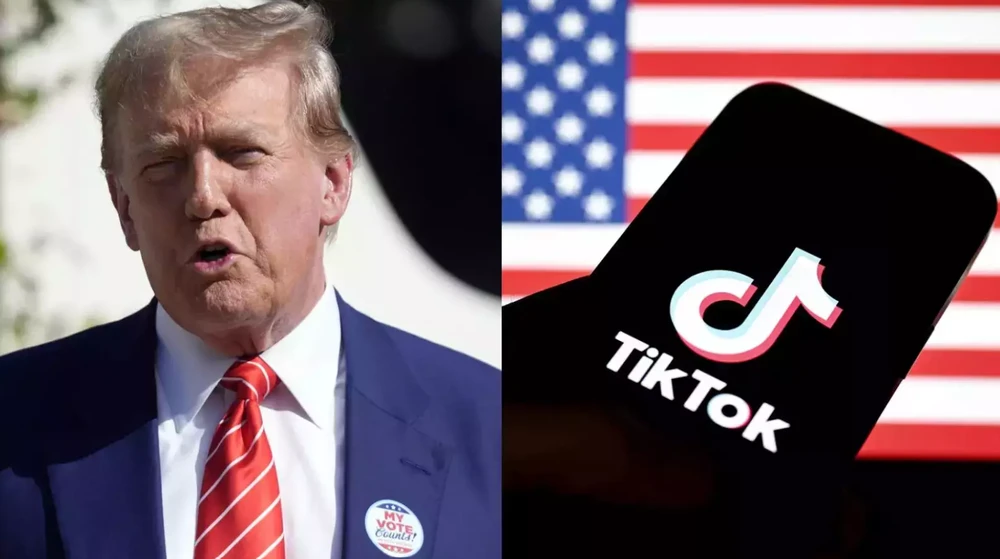 Hình minh họa ông Donald Trump với TikTok. Theo THE ECONOMIC TIMES 