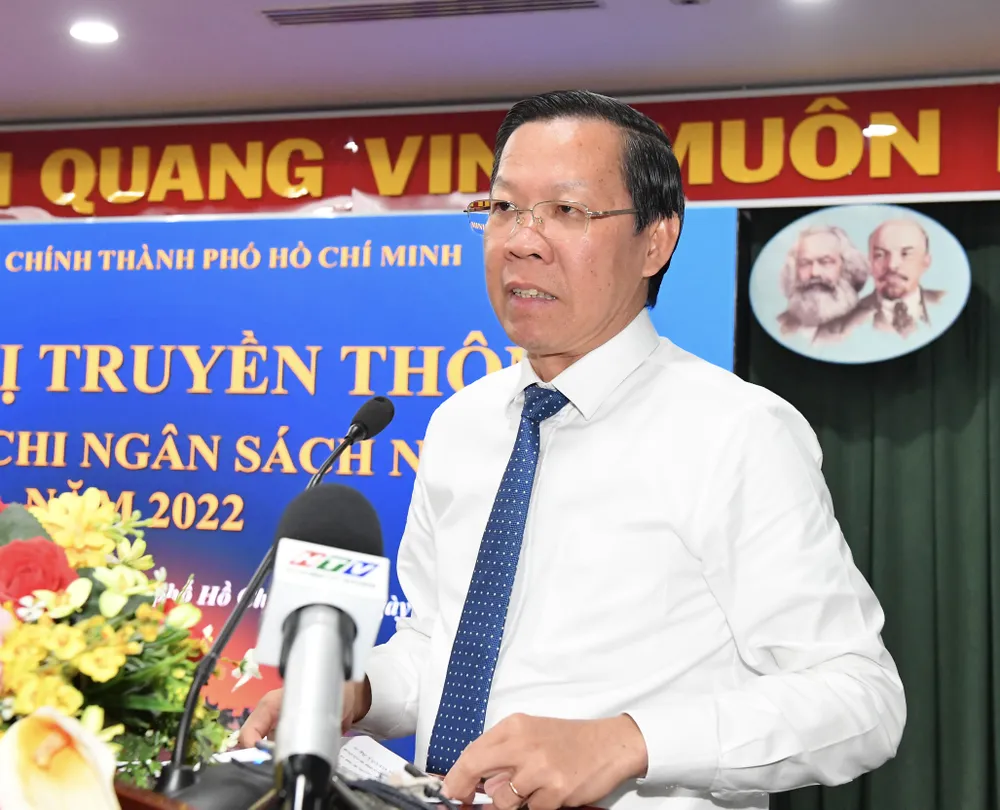 Chủ tịch UBND TPHCM Phan Văn Mãi phát biểu tại hội nghị. Ảnh: VIỆT DŨNG Chủ tịch UBND TPHCM Phan Văn Mãi phát biểu tại hội nghị. Ảnh: VIỆT DŨNG