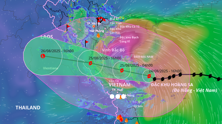 图：预报5号台风路径。 