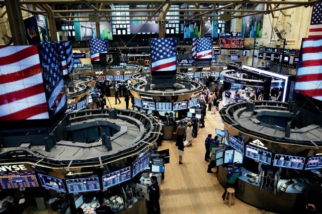 纽约证券交易大厅。