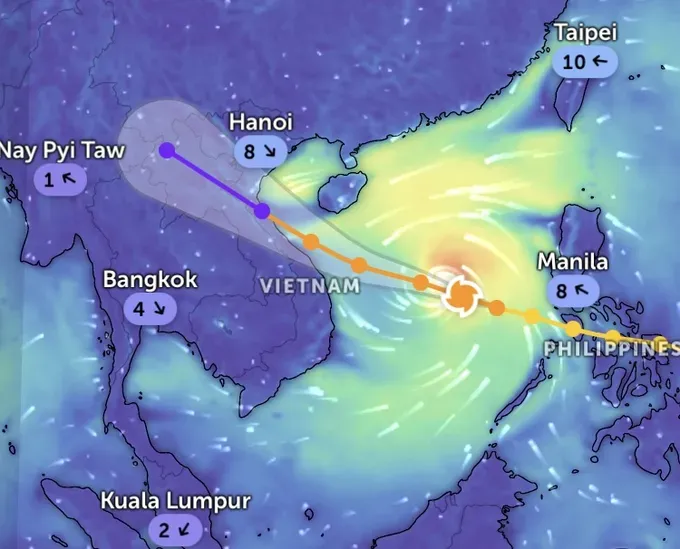 美国“博罗依”台风（10号）路径预报模式，更新于9月27日上午6时。 