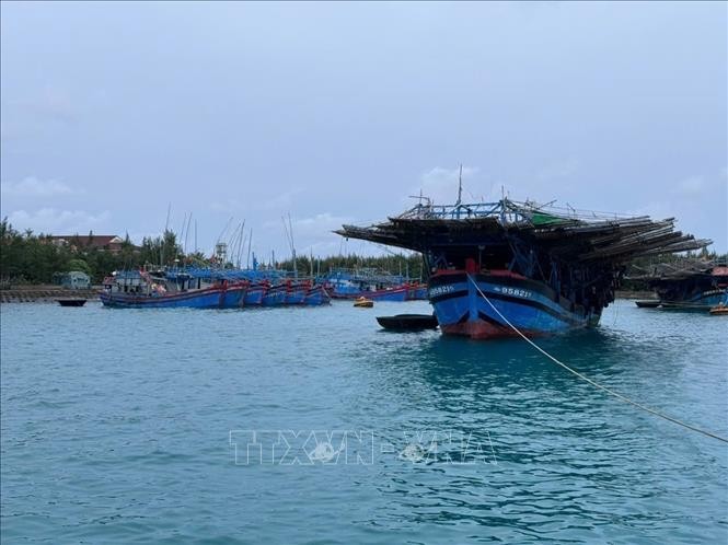 长沙群岛各岛屿上的后勤-技术服务中心安排确保渔船在13号台风期间安全。