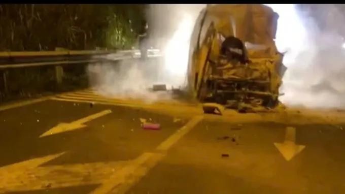 事故现场。（视频截图）