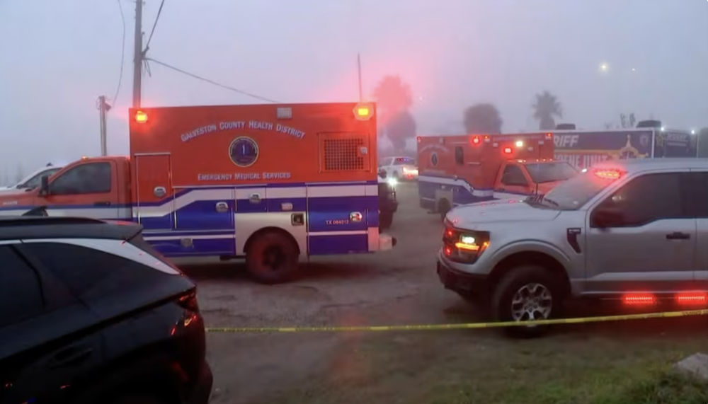  事故现场被封锁。图：KTRK