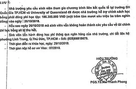 Giả con dấu lừa phụ huynh, sinh viên học chương trình quốc tế ảnh 1
