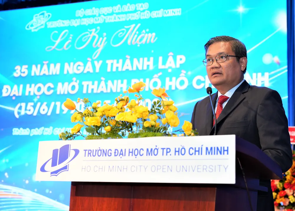 GS-TS Nguyễn Minh Hà, Hiệu trưởng Trường ĐH Mở TPHCM phát biểu định hướng phát triển của nhà trường GS.TS. Nguyễn Minh Hà - Hiệu trưởng Nhà trường.jpg