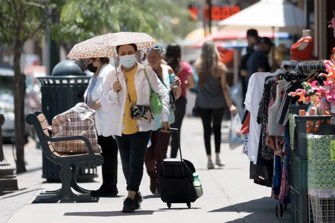 Nắng nóng tại thành phố El Paso, Mỹ. Ảnh: EL Paso Times