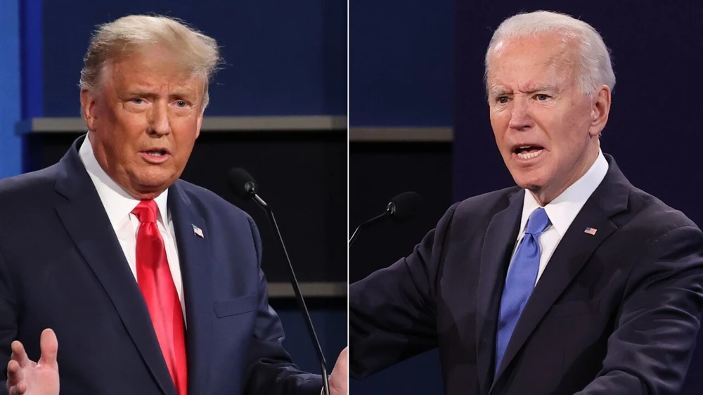 Ông Donald Trump và Tổng thống Joe Biden. Ảnh: The Australian 