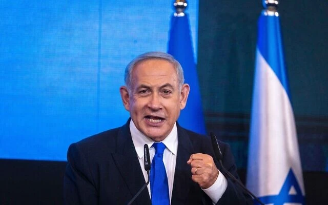 Thủ tướng Israel Benjamin Netanyahu. Ảnh:TIME OF ISRAEL/ OLIVIER FITOUSSI/FLASH 90