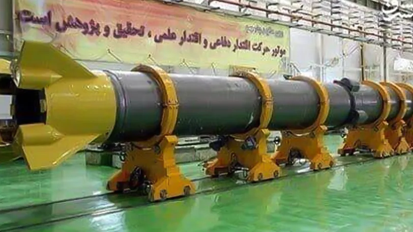 Tên lửa Sejjil. Ảnh: IRAN PRESS 4.jpeg