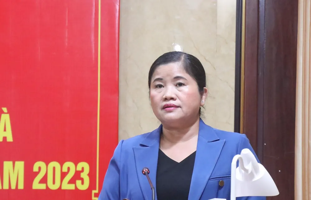 Bà Trần Tuệ Hiền phát biểu chỉ đạo tại hội nghị