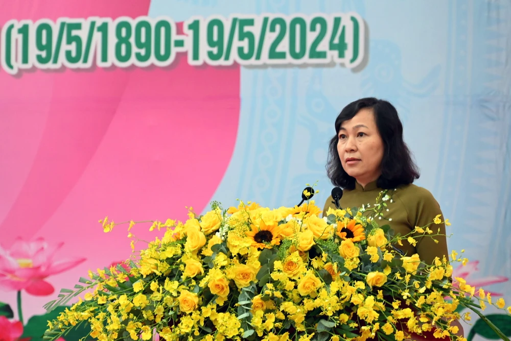 Đồng chí Huỳnh Thị Hằng, Phó Bí thư Thường trực Tỉnh ủy, Chủ tịch HĐND tỉnh Bình Phước phát biểu tại chương trình - 3.jpg