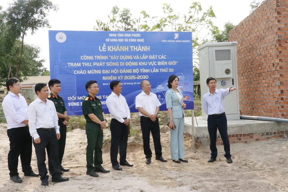 Bình Phước: Khánh thành công trình trạm thu, phát sóng di động vùng biên