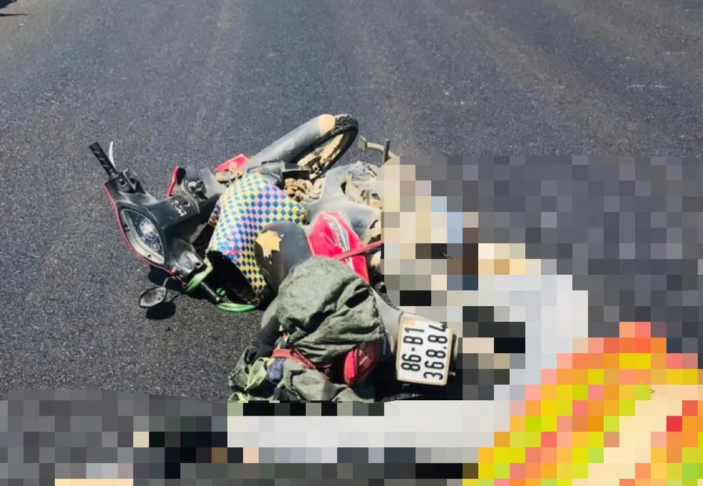 Hiện trường vụ tai nạn. Ảnh: D.T