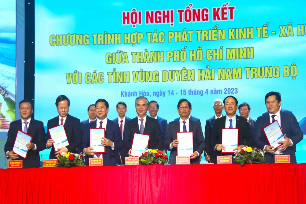 Giai đoạn 2023-2025, TPHCM với các tỉnh vùng Duyên hải Nam Trung bộ thống nhất phối hợp, mở rộng hợp tác 5 lĩnh vực trọng tâm theo quy mô phát triển của vùng
