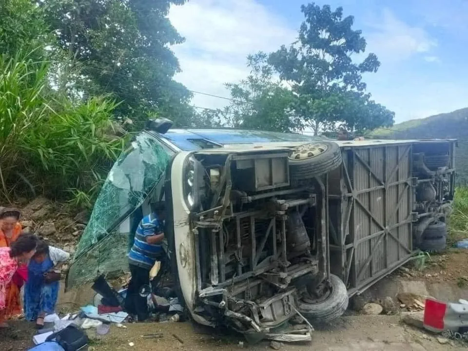 Hiện trường vụ tai nạn nghiêm trọng. Ảnh: CTV Hiện trường vụ tai nạn nghiêm trọng. Ảnh: CTV