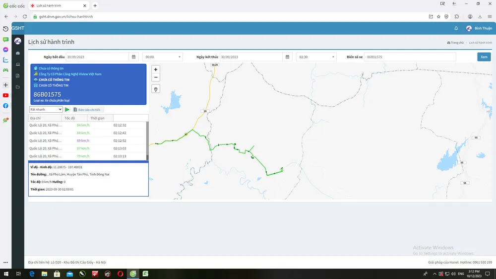 Chiếc xe 16 chỗ này có lắp thiết bị giám sát hành trình nhưng không có nơi quản lý, không có tên đơn vị vận tải và loại xe chưa phân loại. Ảnh: Sở GTVT Bình Thuận cung cấp Chiếc xe 16 chỗ này có lắp thiết bị giám sát hành trình nhưng không có nơi quản lý, không có tên đơn vị vận tải và loại xe chưa phân loại. Ảnh: Sở GTVT Bình Thuận cung cấp