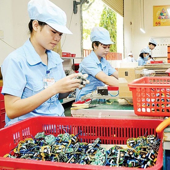 Electronic component assembly at a domestic firm (Photo: SGGP)