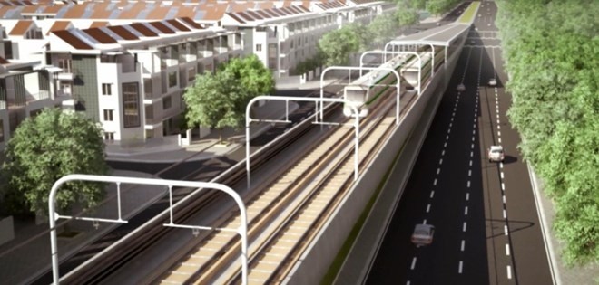 An artist’s impression of the third metro line in Hanoi (Source: Hanoi Urban Railway Management Board)