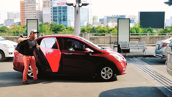 An Uber cab in HCMC (Photo: SGGP)