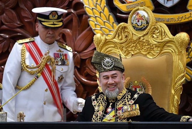 King Muhammad V in a parliament meeting on July 17 (Source: AFP) 