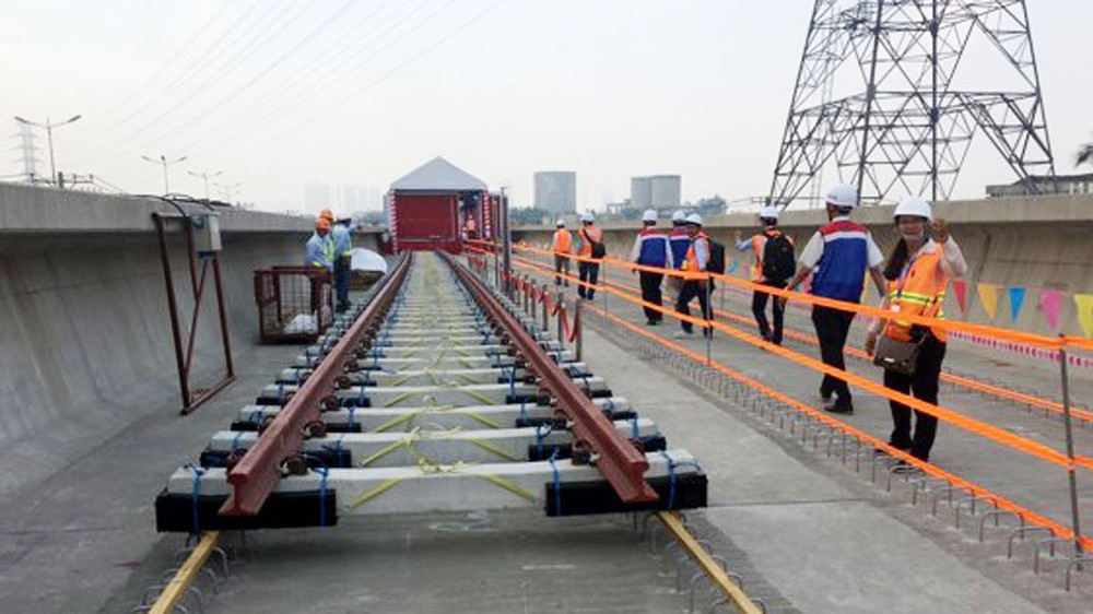 The construction site of Ben Thanh-Suoi Tien metro line (Photo: SGGP)