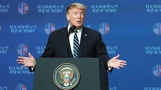 US President Donald Trump at the press conference (Photo: SGGP) 