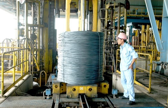 Steel production at a steel manufacturer in Ba Ria - Vung Tau Province. (Photo: SGGP)