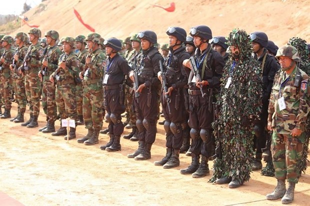 Soldiers participate in the joint military exercise (Photo: VNA)