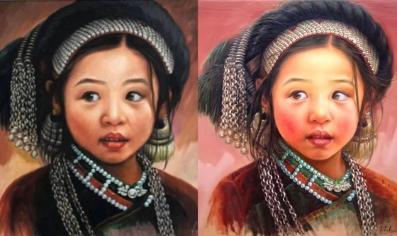 Artist Le The Anh accused that his work ‘Li xi nhe’ (on the right) had been copied illegally by Pham Hong Minh (on the left) (Photo given by Le The Anh) Artist Le The Anh accused that his work ‘Li xi nhe’ (on the right) had been copied illegally by Pham Hong Minh (on the left) (Photo given by Le The Anh)