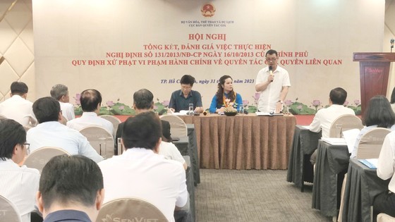 The issue of infringement of copyright and related rights was raised at a conference organized by the Copyright Office (Ministry of Culture, Sports and Tourism) on March 31, 2023 (Photo: SGGP) The issue of infringement of copyright and related rights was raised at a conference organized by the Copyright Office (Ministry of Culture, Sports and Tourism) on March 31, 2023 (Photo: SGGP)