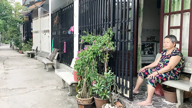 Một con hẻm trong khu 26 căn nhà xây dựng không phép