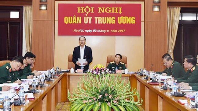 Chủ tịch nước Trần Đại Quang chỉ đạo hội nghị.