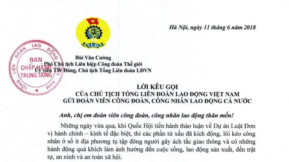 Công nhân lao động hãy bình tĩnh, không để lòng yêu nước bị lợi dụng ảnh 1 Công nhân lao động hãy bình tĩnh, không để lòng yêu nước bị lợi dụng ảnh 1