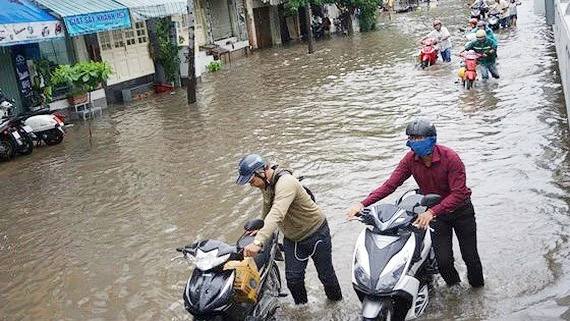 Một số khu vực đô thị, cứ mưa đến là ngập