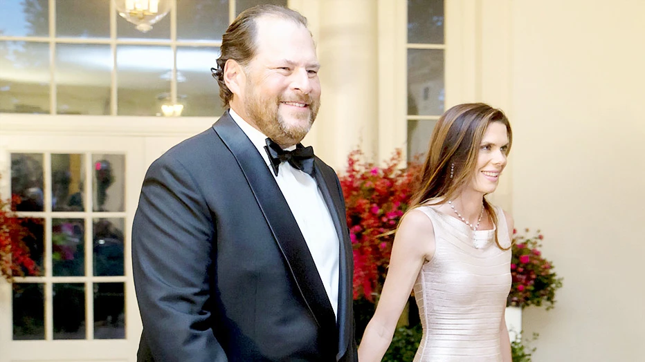 Tỷ phú Marc Benioff cùng vợ 