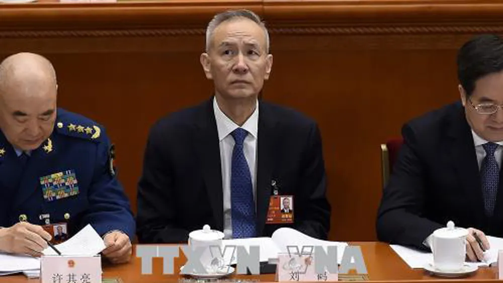 Ông Lưu Hạc (giữa) Phó Thủ tướng Trung Quốc. Ảnh: AFP/TTXVN