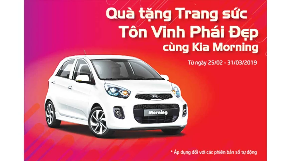 Quà tặng trang sức tôn vinh phái đẹp cùng Kia Morning