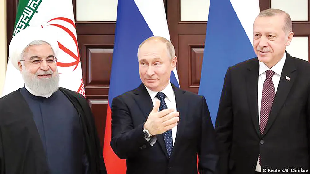 Tổng thống Iran Rouhani, Tổng thống Nga Putin và Tổng thống Thổ Nhĩ Kỳ Erdogan