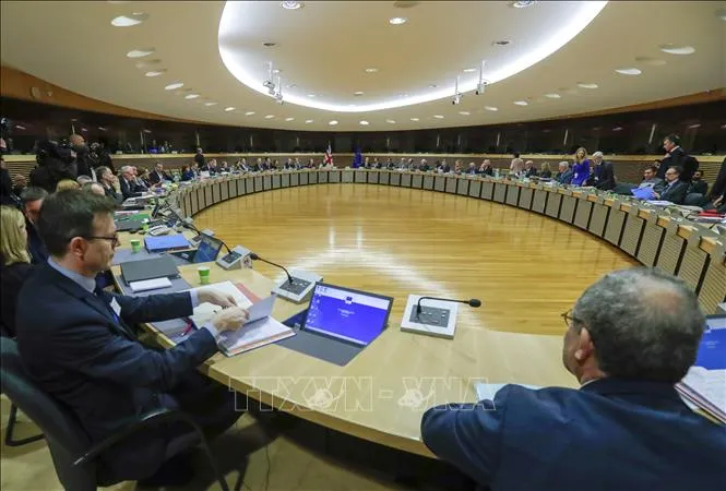 Toàn cảnh vòng đàm phán đầu tiên về quan hệ giữa Anh và EU hậu Brexit, tại Brussels, Bỉ ngày 2-3-2020. Ảnh minh họa: AFP/TTXVN.