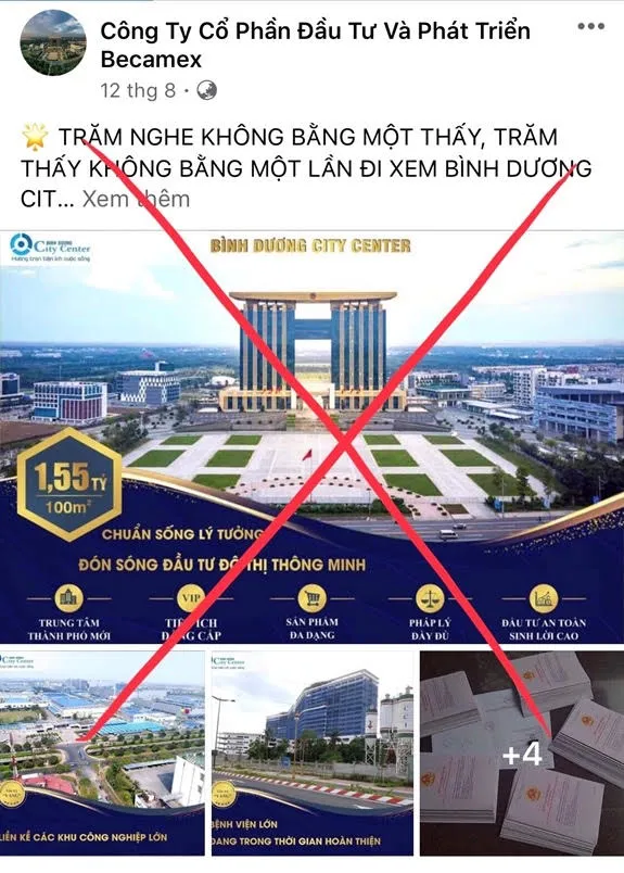 Becamex IDC lên tiếng về các tài khoản giả mạo ảnh 1 Becamex IDC lên tiếng về các tài khoản giả mạo ảnh 1