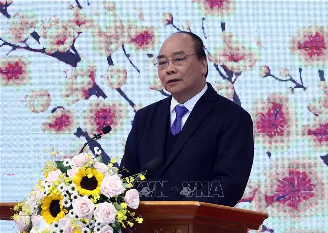 Thủ tướng Nguyễn Xuân Phúc phát biểu. Ảnh: TTXVN
